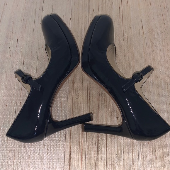 Naturalizer Women's 8.5 Leather Talissa Mary Janes Navy Blue Pump Career Office - Picture 8 of 14